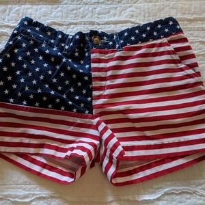 American flag Chubbies shorts